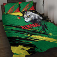 Senegal Quilt Bed Set with Bold Eagle Graphic and Brushstroke Flag Colors Design - Wonder Print Shop