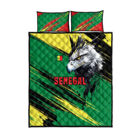 Senegal Quilt Bed Set with Bold Eagle Graphic and Brushstroke Flag Colors Design - Wonder Print Shop