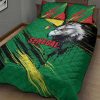 Senegal Quilt Bed Set with Bold Eagle Graphic and Brushstroke Flag Colors Design - Wonder Print Shop