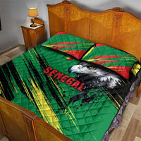 Senegal Quilt Bed Set with Bold Eagle Graphic and Brushstroke Flag Colors Design - Wonder Print Shop