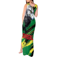 Senegal Tank Maxi Dress with Bold Eagle Graphic and Brushstroke Flag Colors Design - Wonder Print Shop