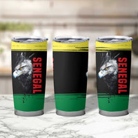 Senegal Tumbler Cup with Bold Eagle Graphic and Brushstroke Flag Colors Design - Wonder Print Shop