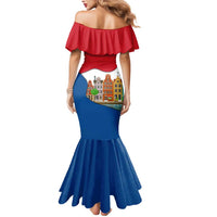 Netherlands Amsterdam Mermaid Dress with Colorful Canal Houses and National Flag Design - Wonder Print Shop