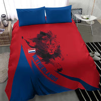 Netherlands Bedding Set with Lion Graphic and Dutch Flag in Red and Blue Design - Wonder Print Shop