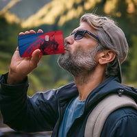 Netherlands 4 in 1 Can Cooler Tumbler with Lion Graphic and Dutch Flag in Red and Blue Design - Wonder Print Shop