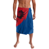 Netherlands Lavalava with Lion Graphic and Dutch Flag in Red and Blue Design - Wonder Print Shop