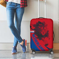 Netherlands Luggage Cover with Lion Graphic and Dutch Flag in Red and Blue Design - Wonder Print Shop