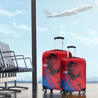 Netherlands Luggage Cover with Lion Graphic and Dutch Flag in Red and Blue Design - Wonder Print Shop