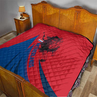 Netherlands Quilt with Lion Graphic and Dutch Flag in Red and Blue Design - Wonder Print Shop