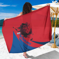Netherlands Sarong with Lion Graphic and Dutch Flag in Red and Blue Design - Wonder Print Shop