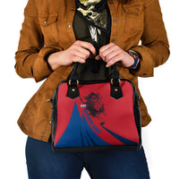 Netherlands Shoulder Handbag with Lion Graphic and Dutch Flag in Red and Blue Design - Wonder Print Shop