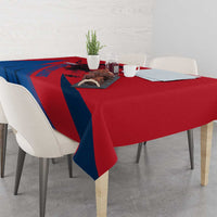 Netherlands Tablecloth with Lion Graphic and Dutch Flag in Red and Blue Design - Wonder Print Shop