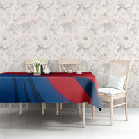 Netherlands Tablecloth with Lion Graphic and Dutch Flag in Red and Blue Design - Wonder Print Shop