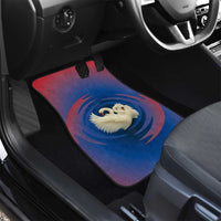 Netherlands Car Mats with Swan Couple Graphic and Dutch Flag in Gradient Red and Blue Design - Wonder Print Shop