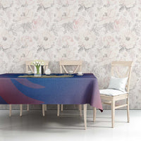Netherlands Tablecloth with Swan Couple Graphic and Dutch Flag in Gradient Red and Blue Design - Wonder Print Shop