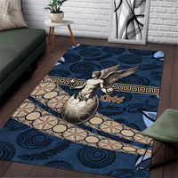 Eros Greek Mythology Protogonos Area Rug Winged Eros Emerging From Cosmic Egg Greek Key