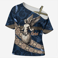 Eros Greek Mythology Protogonos Cross Shoulder Shirt Winged Eros Emerging From Cosmic Egg Greek Key