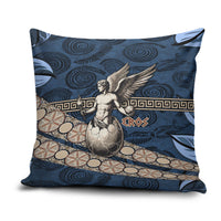 Eros Greek Mythology Protogonos Pillow Cover Winged Eros Emerging From Cosmic Egg Greek Key