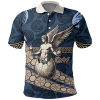 Eros Greek Mythology Protogonos Polo Shirt Winged Eros Emerging From Cosmic Egg Greek Key