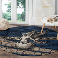 Eros Greek Mythology Protogonos Round Carpet Winged Eros Emerging From Cosmic Egg Greek Key