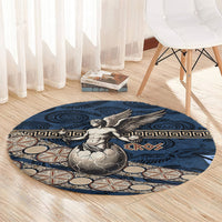 Eros Greek Mythology Protogonos Round Carpet Winged Eros Emerging From Cosmic Egg Greek Key