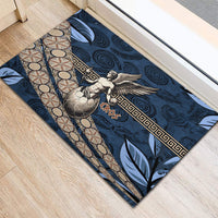 Eros Greek Mythology Protogonos Rubber Doormat Winged Eros Emerging From Cosmic Egg Greek Key