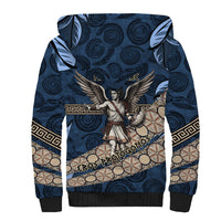 Eros Greek Mythology Protogonos Sherpa Hoodie Winged Eros Emerging From Cosmic Egg Greek Key