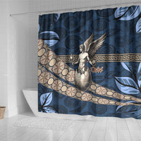 Eros Greek Mythology Protogonos Shower Curtain Winged Eros Emerging From Cosmic Egg Greek Key