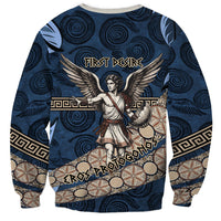 Eros Greek Mythology Protogonos Sweatshirt Winged Eros Emerging From Cosmic Egg Greek Key