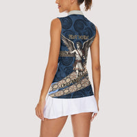 Eros Greek Mythology Protogonos Women Sleeveless Polo Shirt Winged Eros Emerging From Cosmic Egg Greek Key