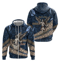 Eros Greek Mythology Protogonos Zip Hoodie Winged Eros Emerging From Cosmic Egg Greek Key