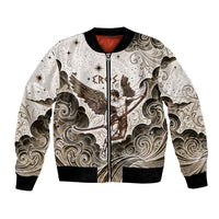 Eros Greek Mythology Cupid God Of Love Bomber Jacket Winged Archer Eros Bow Arrow And Celestial Clouds