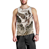 Eros Greek Mythology Cupid God Of Love Men Tank Top Winged Archer Eros Bow Arrow And Celestial Clouds