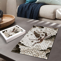 Eros Greek Mythology Cupid God Of Love Puzzle Winged Archer Eros Bow Arrow And Celestial Clouds