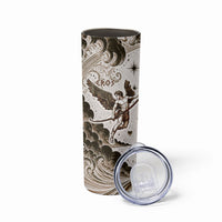 Eros Greek Mythology Cupid God Of Love Skinny Tumbler Winged Archer Eros Bow Arrow And Celestial Clouds