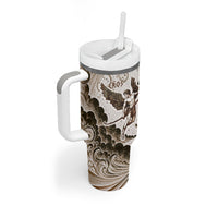 Eros Greek Mythology Cupid God Of Love Tumbler With Handle Winged Archer Eros Bow Arrow And Celestial Clouds