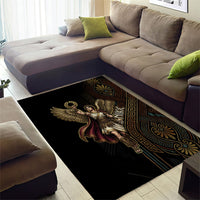 Nike Goddess Area Rug Ancient Greece Laurel Wreath And Greek Key