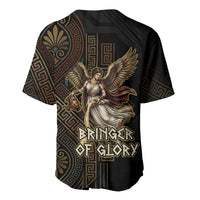 Nike Goddess Baseball Jersey Ancient Greece Laurel Wreath And Greek Key