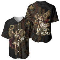 Nike Goddess Baseball Jersey Ancient Greece Laurel Wreath And Greek Key