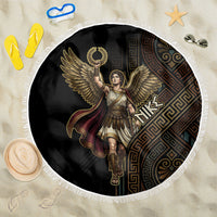 Nike Goddess Beach Blanket Ancient Greece Laurel Wreath And Greek Key