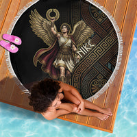 Nike Goddess Beach Blanket Ancient Greece Laurel Wreath And Greek Key