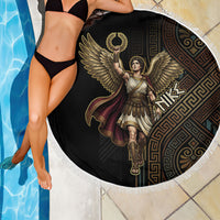 Nike Goddess Beach Blanket Ancient Greece Laurel Wreath And Greek Key