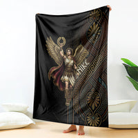Nike Goddess Blanket Ancient Greece Laurel Wreath And Greek Key