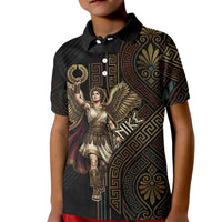 Nike Goddess Kid Polo Shirt Ancient Greece Laurel Wreath And Greek Key