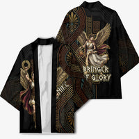 Nike Goddess Kimono Ancient Greece Laurel Wreath And Greek Key