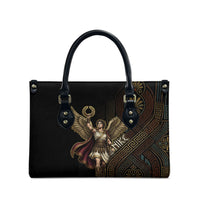 Nike Goddess Leather Bag Ancient Greece Laurel Wreath And Greek Key
