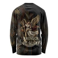 Nike Goddess Long Sleeve Shirt Ancient Greece Laurel Wreath And Greek Key