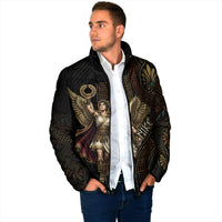 Nike Goddess Padded Jacket Ancient Greece Laurel Wreath And Greek Key