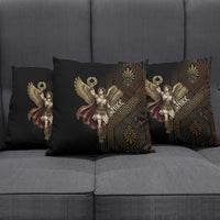 Nike Goddess Pillow Cover Ancient Greece Laurel Wreath And Greek Key
