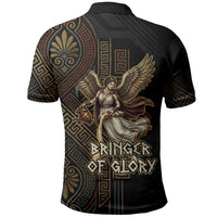 Nike Goddess Polo Shirt Ancient Greece Laurel Wreath And Greek Key